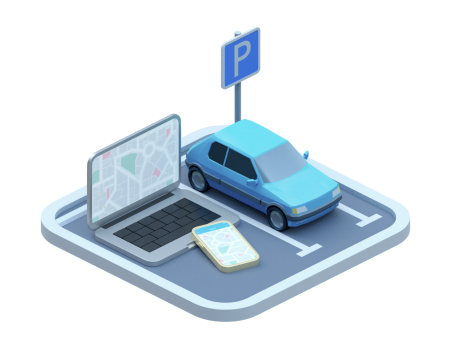 Полный набор компонентов для организации платного парковочного пространства города.